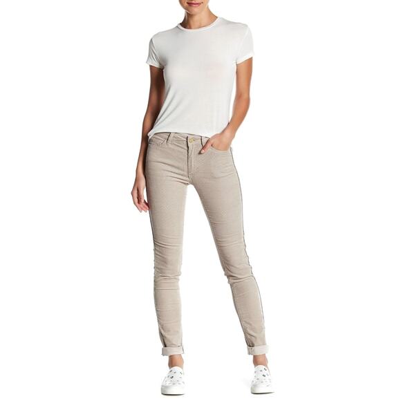 ZADIG & VOLTAIRE Eva Velours skinny corduroy pants in greige Size 36 Small NEW - Picture 3 of 9